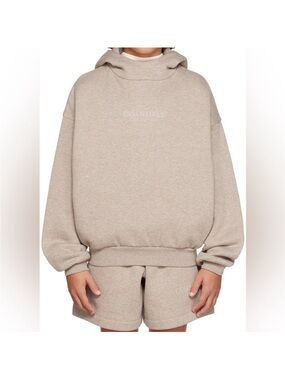 Essentials Taupe Relaxed-Fit Hoodie